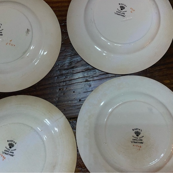 Vintage Booths set of 6 Saucer A8025 England floral - Picture 7 of 12